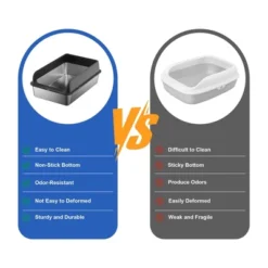 Stainless Steel Cat Litter Box With Lid, Large Litter Box For Big Cats Non-Stick Stainless Steel Cat Boxes With Double Layer Litter Mat And Scoop 14 Stainless Steel Cat Litter Box With Lid, Large Litter Box For Big Cats Non-Stick Stainless Steel Cat Boxes With Double Layer Litter Mat And Scoop -Living Aura Store GUEST 7dbd0817 efd8 45bd 9add 9dfe35a2b41c