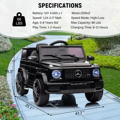 Kids 12V Ride On Car With Remote Control, Electric Car Toy For Kids With Suspension, Safety Lock, Ride On Tioy Car With Led Lights, Bluetooth, Music 2 Kids 12V Ride On Car With Remote Control, Electric Car Toy For Kids With Suspension, Safety Lock, Ride On Tioy Car With Led Lights, Bluetooth, Music - Image 2
