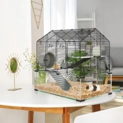 Glass Hamster Cage With Metal Frame - Includes Cage Body, 2 Platforms, 2 Ladders, Connectors, Wheel, Water Bottle, Bowl, 6Mm Tempered Glass Tank 12 Glass Hamster Cage With Metal Frame - Includes Cage Body, 2 Platforms, 2 Ladders, Connectors, Wheel, Water Bottle, Bowl, 6Mm Tempered Glass Tank -Living Aura Store GUEST 80e89c86 52c1 4d14 916f dff99cdf7e6b