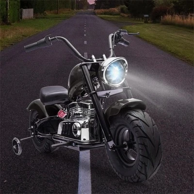 Kids Electric Dirt Bike, 36V Powered Ride On Motorcycle, 350W Torque Motorbike W/Training Wheel, Leather Seat, Music, LED Headlight For Boys Girls 2 Kids Electric Dirt Bike, 36V Powered Ride On Motorcycle, 350W Torque Motorbike W/Training Wheel, Leather Seat, Music, LED Headlight For Boys Girls - Image 2