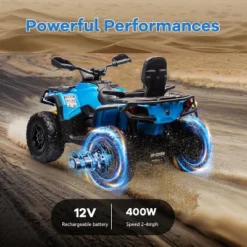 12V Kids ATV 4 Wheeler, Ride On Toy Car, Electric ATV Vehicles, 2 Seater, 2 Speeds,Spring Suspension,Ideal Gift To Kids Boys Girls 3+ -Living Aura Store GUEST 84e792d1 74cd 4526 9003 597b6721a623
