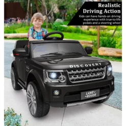 Licensed Land Rover Ride On Car, 12V 4.5MPH Ride On Toys For Toddler 3-8, Kids Electric Car With Parent Remote Control, Music Player, MP3, LED Lights