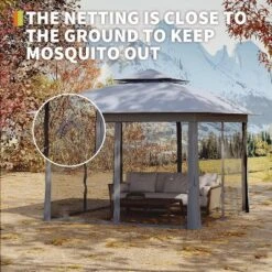 Outdoor Canopy Tent With Mosquito Netting, 11FT Outdoor Gazebo With Portable Carrying Bag -Living Aura Store GUEST 85a65dc8 b66e 4f84 bd2d 3d6b6a30fc0f