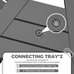 Patio HDPE Adirondack Chairs, Outdoor Tall Seating, For Deck, Balcony, Backyard, Patio Bar Stool Chair, Gray 13 Patio HDPE Adirondack Chairs, Outdoor Tall Seating, For Deck, Balcony, Backyard, Patio Bar Stool Chair, Gray -Living Aura Store GUEST 89ab6be8 436a 4dd8 908b b0622a84d04a