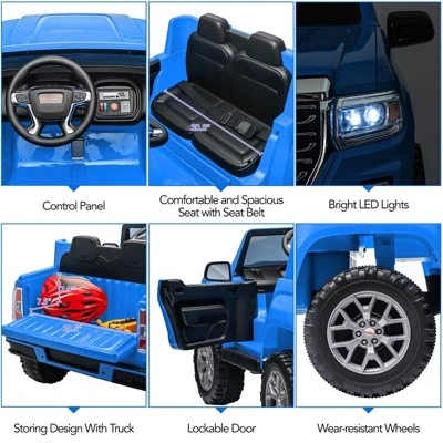 2-Seater Ride On Truck Car, 24V 7AH Battery Powered Electric Vehicle With Remote Control, LED Lights, Safety Belt, Music, Ride On Toy For Kids 3-10 1 2-Seater Ride On Truck Car, 24V 7AH Battery Powered Electric Vehicle With Remote Control, LED Lights, Safety Belt, Music, Ride On Toy For Kids 3-10