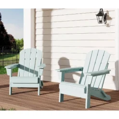 Folding Adirondack Chair Set Of 2, HDPE Plastic Weather Resistant Oversized Outdoor Chair For Patio, Lawn, Garden, Backyard, Deck, 380 Lb Support 17 Folding Adirondack Chair Set Of 2, HDPE Plastic Weather Resistant Oversized Outdoor Chair For Patio, Lawn, Garden, Backyard, Deck, 380 Lb Support -Living Aura Store GUEST 8ab2cfa7 0b9e 4176 b46b 18003e5cdcb6