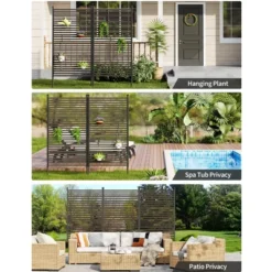 Metal Privacy Screen Outdoor Privacy Screen Freestanding,Outdoor Privacy Screen With Stand, Outdoor Privacy Fence And Panels. -Living Aura Store GUEST 8b36a2b9 f225 493b 931a 82df1f9bd628