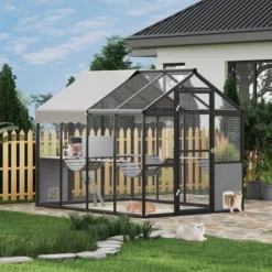 Aluminum Extra Large Catio Outdoor Cat Enclosure For Multiple Cats With Channels, Side Door 19 Aluminum Extra Large Catio Outdoor Cat Enclosure For Multiple Cats With Channels, Side Door -Living Aura Store GUEST 8ba04bee b579 4047 a69e dd0c8b525aa0