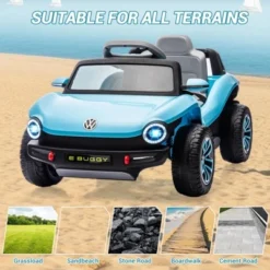 12V Kids Ride On Car Licensed Volkswagen Beetle Electric Ride On Toy For Toddlers 4 Wheeler Vehicle With Parental Remote, LED Lights, Horn, Music -Living Aura Store GUEST 8c6faa81 8cc8 4721 98a2 5f10ef599c70