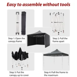 Pop Up Canopy Tent, 10 X 10 Ft Commercial Instant Shade Canopy With Roller Bag, Outdoor Portable Canopy For Events, Parties, Camping -Living Aura Store GUEST 8d1ff785 0f04 48cd 9b83 a362af35e508