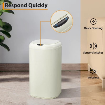 8 Gallon Motion Sensor Trash Can, Automatic Rubbish Bin With Lid, Stainless Steel Garbage Can 4 8 Gallon Motion Sensor Trash Can, Automatic Rubbish Bin With Lid, Stainless Steel Garbage Can - Image 4