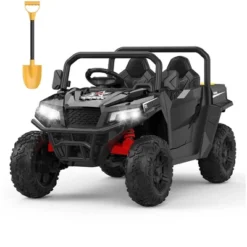 24V Ride On Dump Truck With Remote Control, 2 Seater Electric Toy Car For Kids, All-Terrain Kids Construction Vehicle W/Dump Bed & Shovel -Living Aura Store GUEST 94519289 9351 4851 8976 1bfd1d3adac1