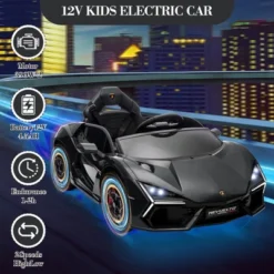 12V Kids Ride On Car With Remote Control, Battery Powered Sports Car Toy With Dual 25W Motors, Spring Suspension, Headlight, Music For Toddler 3+ 17 12V Kids Ride On Car With Remote Control, Battery Powered Sports Car Toy With Dual 25W Motors, Spring Suspension, Headlight, Music For Toddler 3+ -Living Aura Store GUEST 9528e3d0 30cf 484d 877e e9ba37d62dc3