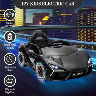 12V Kids Ride On Car With Remote Control, Battery Powered Sports Car Toy With Dual 25W Motors, Spring Suspension, Headlight, Music For Toddler 3+ 4 12V Kids Ride On Car With Remote Control, Battery Powered Sports Car Toy With Dual 25W Motors, Spring Suspension, Headlight, Music For Toddler 3+ - Image 4