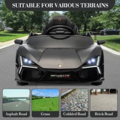 12V Kids Ride On Car With Remote Control, Battery Powered Sports Car Toy With Dual 25W Motors, Spring Suspension, Headlight, Music For Toddler 3+ 16 12V Kids Ride On Car With Remote Control, Battery Powered Sports Car Toy With Dual 25W Motors, Spring Suspension, Headlight, Music For Toddler 3+ -Living Aura Store GUEST 98a52025 719e 4120 805f e28cba9b9dd2