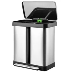 16 Gal Dual Kitchen Trash Can, Stainless Steel Double Garbage Can With Inner Bucket, Soft-Close Lid 7 16 Gal Dual Kitchen Trash Can, Stainless Steel Double Garbage Can With Inner Bucket, Soft-Close Lid -Living Aura Store GUEST 997b895c f014 4174 ba7f 8f61862823e5