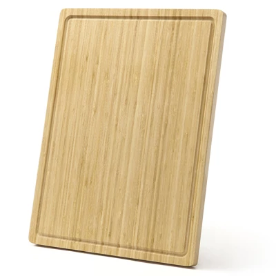 Large Bamboo Cutting Board With Built-in Deep Juice Groove And Back Inner Handles, Easy Cleaning 9 Large Bamboo Cutting Board With Built-in Deep Juice Groove And Back Inner Handles, Easy Cleaning - Image 9