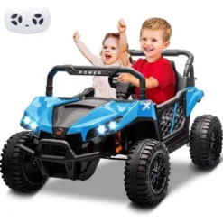 24v Ride On Toys For Big Kids - 2 Seater Kids UTV W/Parent Remote, 3.1 MPH, Music, LED Lights & Seat Belts - Over 3 Years -Living Aura Store GUEST 9a301794 a1f7 4d78 92d5 166c8d482f52