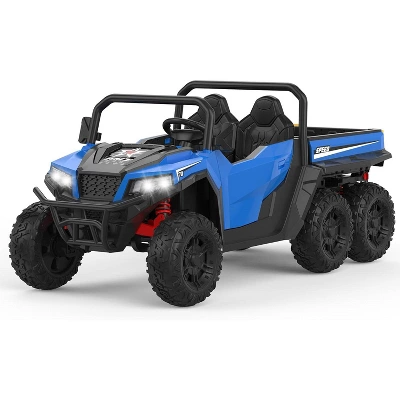 24V 4WD 6-Wheel Electric Dump Truck For Kids With Remote Control, 2 Seater, LED Lights & Music Player – Ages 3+ 9 24V 4WD 6-Wheel Electric Dump Truck For Kids With Remote Control, 2 Seater, LED Lights & Music Player – Ages 3+ - Image 9