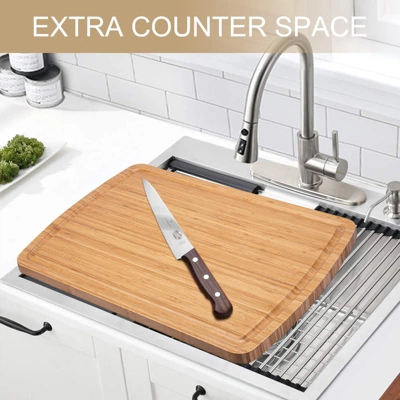 Wood Stove Top Cover Board, Noodle Board For Gas Stove, Cutting Board For Counter Space 3 Wood Stove Top Cover Board, Noodle Board For Gas Stove, Cutting Board For Counter Space - Image 3