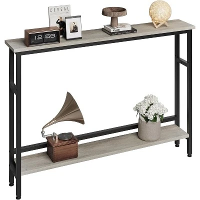5.9'' Narrow Behind Couch Table, 2-Tier Console Table With Adjustable Shelf, Entryway Table, Long Skinny Sofa Table For Living Room, Entryway, Hallway 3 5.9'' Narrow Behind Couch Table, 2-Tier Console Table With Adjustable Shelf, Entryway Table, Long Skinny Sofa Table For Living Room, Entryway, Hallway - Image 3
