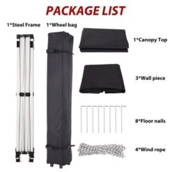 Pop Up Canopy Tent, 10 X 10 Ft Commercial Instant Shade Canopy With Roller Bag, Outdoor Portable Canopy For Events, Parties, Camping -Living Aura Store GUEST 9c622d68 b407 4ab4 99b0 ffa8c30ba79b