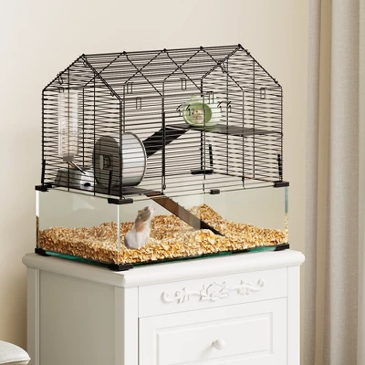 Glass Hamster Cage With Metal Frame - Includes Cage Body, 2 Platforms, 2 Ladders, Connectors, Wheel, Water Bottle, Bowl, 6Mm Tempered Glass Tank 5 Glass Hamster Cage With Metal Frame - Includes Cage Body, 2 Platforms, 2 Ladders, Connectors, Wheel, Water Bottle, Bowl, 6Mm Tempered Glass Tank - Image 5