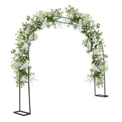 Metal Garden Arch Trellis , Weatherproof Arch Frame For Climbing Plants, Outdoor Indoor Arbor Archway For Decorations -Living Aura Store GUEST 9e3d0a1d 7f41 4f93 a801 c99a0ea3614f