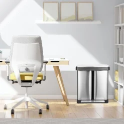 19 Gallon Dual Trash Can, Two Compartment Trash Can With Recycling Bin Combo, Double Garbage Cans 12 19 Gallon Dual Trash Can, Two Compartment Trash Can With Recycling Bin Combo, Double Garbage Cans -Living Aura Store GUEST 9ee11d98 6c5b 422d a848 3b5c3eb38388