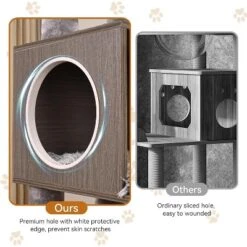 Cat Tree With Litter Box Enclosure, 2-in-1 Cat Tower, 66.9-Inch Tall Cat Condo With Scratching Posts, Perch (Grey) -Living Aura Store GUEST 9efd971b 631c 4ab5 9592 317d7327a41a