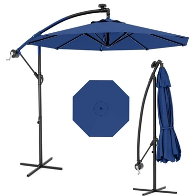 10FT Cantilever Umbrella, Base Included - For 2-6 People, 360-Degree Rotation & Infinite Tilt, Fade-Resistant Canopy For Deck Pool Garden Backyard 11 10FT Cantilever Umbrella, Base Included - For 2-6 People, 360-Degree Rotation & Infinite Tilt, Fade-Resistant Canopy For Deck Pool Garden Backyard - Image 11