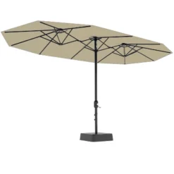 15FT Large Patio Umbrella With Base Included, Oversized Shade For 2-8 People, Double-Sided Rectangle Umbrella, Weighted Base For Pool, Deck, Backyard 15 15FT Large Patio Umbrella With Base Included, Oversized Shade For 2-8 People, Double-Sided Rectangle Umbrella, Weighted Base For Pool, Deck, Backyard -Living Aura Store GUEST 9f92bb16 c89e 4365 bc87 6642244a0e73