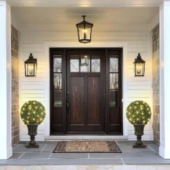 16inch Prelit Faux Boxwood Balls With Sturdy Pot Base, UV Resistant & Waterproof Fake Greenery Plants, For Front Porch Garden Home Decor 13 16inch Prelit Faux Boxwood Balls With Sturdy Pot Base, UV Resistant & Waterproof Fake Greenery Plants, For Front Porch Garden Home Decor -Living Aura Store GUEST 9fcd0082 f3b7 41b1 bee1 0ddace804498