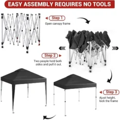 10x10 Pop Up Camping Tent, Pop Up Canopy Tent, Tarp Beach Tent W/ 4 Sandbags, Waterproof Sun Shelter Gazebo For Party, Camping, Commercial Events 10 10x10 Pop Up Camping Tent, Pop Up Canopy Tent, Tarp Beach Tent W/ 4 Sandbags, Waterproof Sun Shelter Gazebo For Party, Camping, Commercial Events -Living Aura Store GUEST a0f9b4bb 6393 4fce 97bf dadbe52054b1