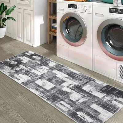 Washable Modern Abstract Living Room Bedroom Area Rugs, Geometric Print Large Throw Carpet For Dining Room 4 Washable Modern Abstract Living Room Bedroom Area Rugs, Geometric Print Large Throw Carpet For Dining Room - Image 4