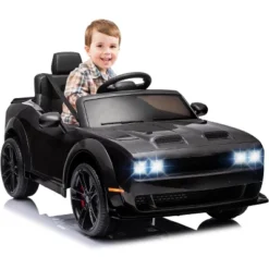 12V Licensed Dodge Challenger Kids Electric Car, Battery Powered Electric Vehicles With Remote Control, LED Lights, For Boys Girls -Living Aura Store GUEST a2fe0f30 8721 40f9 82d9 cced629e1ca9