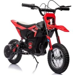 24V Kids Ride On Electric Off-Road Motorcycle,250W Motor 13.6MPH Fast Speed Dirt Bike Motocross,Leather Seat,for Kids Riding Toy, Red -Living Aura Store GUEST a4954525 3f8b 44e9 9eb7 6733b10f8a92