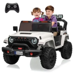 24V Kids Ride On Car, 4WD Electric Vehicle Truck With Remote Control, Ride On Truck With 3 Speeds, Led Lights, Bluetooth, For Boys Girls 3-10 -Living Aura Store GUEST a4e0356f 3d7c 4db2 a90d 7c1a4bee0768