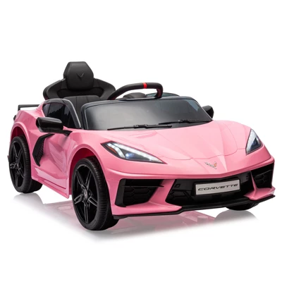 12V Kids Ride On Car, Sports Licensed Corvette Electric Car Toy For Toddles, With Remote Control, Visual Dashboard, LED Lights, Music, For Kids 3-10 10 12V Kids Ride On Car, Sports Licensed Corvette Electric Car Toy For Toddles, With Remote Control, Visual Dashboard, LED Lights, Music, For Kids 3-10 - Image 10