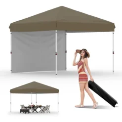 10x10 Pop Up Canopy Tent Outdoor Canopy With 1 Removable Sidewall, Commercial Instant Tent Shelter 19 10x10 Pop Up Canopy Tent Outdoor Canopy With 1 Removable Sidewall, Commercial Instant Tent Shelter -Living Aura Store GUEST a7f274a5 0c5d 4fa2 991a ce06dca677be