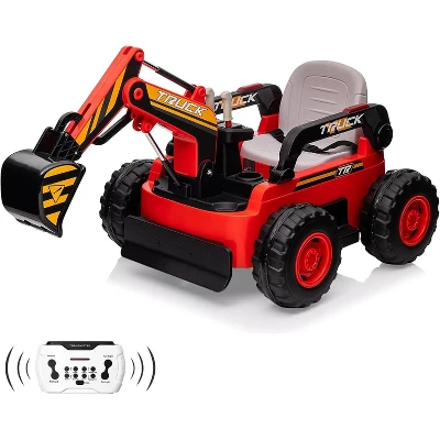 12V Kids Ride On Excavator Digger Car With Remote Control & Electric Digging Arm With 10Ah Large Battery, 4x75W Driving Motors 8 12V Kids Ride On Excavator Digger Car With Remote Control & Electric Digging Arm With 10Ah Large Battery, 4x75W Driving Motors - Image 8