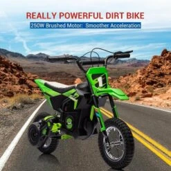 24V Kids Electric Off-Road Motorcycle 250W Motor Air-Filled Tires Metal Suspension Max 22KM/H 139LBS Load For Ages 6+ Riding Toy -Living Aura Store GUEST ac24a6ee f532 4b38 ba39 25603a804c41