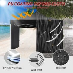 Pop Up Canopy Tent, 10 X 10 Ft Commercial Instant Shade Canopy With Roller Bag, Outdoor Portable Canopy For Events, Parties, Camping -Living Aura Store GUEST ae217755 42b8 48ee aacb 00af10fe9ed6