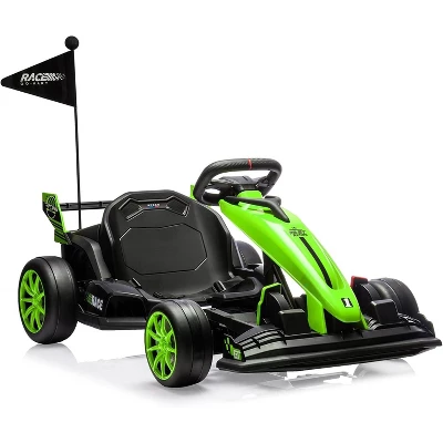 24V Kids Go Kart, 7.5mph Drift Car, 7Ah Battery 200Wx2 Motors, Adjustable 135lbs Max, Ages 6+ 7 24V Kids Go Kart, 7.5mph Drift Car, 7Ah Battery 200Wx2 Motors, Adjustable 135lbs Max, Ages 6+ - Image 7