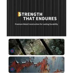 Weatherproof Garden Tool Shed,Outdoor Storage Shed With Shelf, Lockable Doors & Open Shelves For Lawn Equipment, Patio Furniture, 8×10 FT 11 Weatherproof Garden Tool Shed,Outdoor Storage Shed With Shelf, Lockable Doors & Open Shelves For Lawn Equipment, Patio Furniture, 8×10 FT -Living Aura Store GUEST b054d790 166f 4600 bca5 ed279886e163