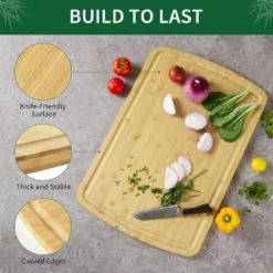 Extra Large Bamboo Cutting Board For Kitchen, Stove Top Cover Wood Butcher Block With Juice Groove For Meat Turkey Carving Charcuteries, 0.8" Th 10 Extra Large Bamboo Cutting Board For Kitchen, Stove Top Cover Wood Butcher Block With Juice Groove For Meat Turkey Carving Charcuteries, 0.8" Th -Living Aura Store GUEST b067c3c5 8a12 4d59 a33c e5f97d14d5b9