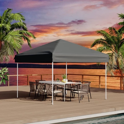 10x10ft Pop Up Canopy Tent With 4 Waterproof Sidewalls,Portable Outdoor Tent For Camping, Backyard 5 10x10ft Pop Up Canopy Tent With 4 Waterproof Sidewalls,Portable Outdoor Tent For Camping, Backyard - Image 5