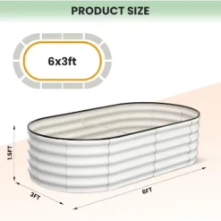 Galvanized Raised Garden Bed For Gardening, Round Metal Planter Box For Planting Plants Vegetables And Flower -Living Aura Store GUEST b322aa68 6b73 44fb 8a57 1e8edcdc25a3