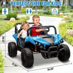 24v Ride On Toys For Big Kids - 2 Seater Kids UTV W/Parent Remote, 3.1 MPH, Music, LED Lights & Seat Belts - Over 3 Years -Living Aura Store GUEST b41b71db 33d1 4755 a5d1 bc25a2873719