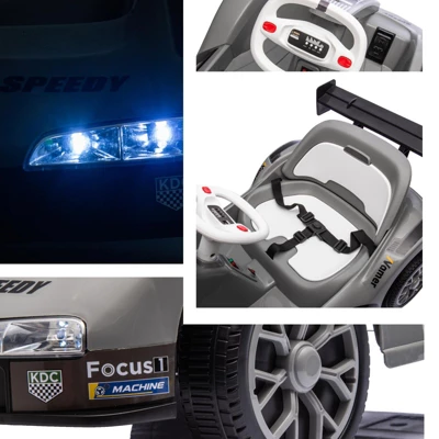 Kids Go Kart, Ride On Drift Kart With Dual Motors, 6V Battery Powered Electric Drift Car With Lights, Outdoor Ride On Racing Toy For Boys Girls 2 Kids Go Kart, Ride On Drift Kart With Dual Motors, 6V Battery Powered Electric Drift Car With Lights, Outdoor Ride On Racing Toy For Boys Girls - Image 2